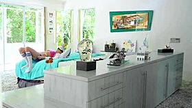 Cute teen caught masturbating, then fucked by step brother on webcam