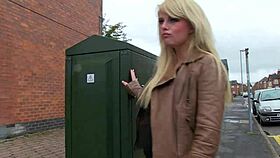 is this busty chick masturbating in the car waiting for cocks?