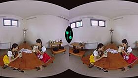 Oktobeerfest girls in blowjob threesome action