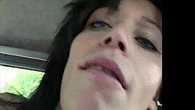 exhibitionist flaunts big natural tits in the park