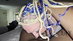 Livieblainn chokes on jay playhard's big black cock