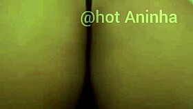 Aninha's big latina ass sits hot and rough, making it hard not to cum