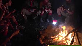 Scout masters adam snow and ace banner ferociously take scout boys damien grey and serg shepards virginity in the woods