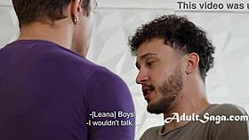 Leana Lovings Deepthroats Apollo Banks In Brunette Threesome