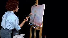 wow, big tits milf ryan keely gets horny in bob ross cosplay tutorial