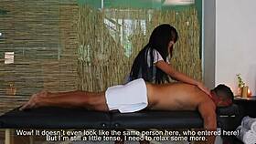 Brazilian teen gives relaxing foot massage