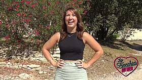 hey lexie the sexy brunette is getting excited for some outdoor assfucking with small tits