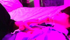 I blindfolded the beautiful petite police officer girlfriend in uniform on the bed, craving blowjob, cunnilingus, and creampie.