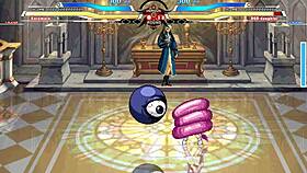 In this cartoon anime, Kuromaru battles DQ5 in an epic showdown.