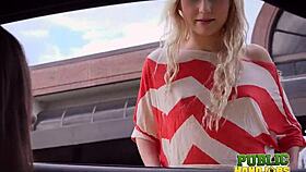 Blonde Teen Odette Delacroix Gives Public Handjob Audition At The Park With Small Tits And Facial Cumshot