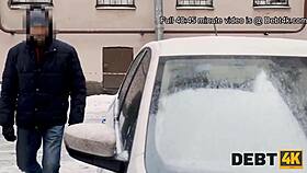 Beautiful debt4k babe roughly dominates collector in intense doggystyle to forget her debt.