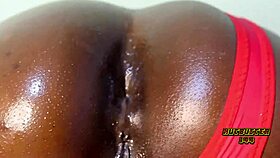 Teen 18+ Ebony Takes Close-Up Anal in POV