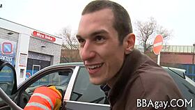 homosexual twink says, want to have sex with me? in a provocative gay encounter