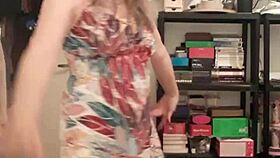 Slave F plays wild with champagne in kinky striptease