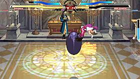 In this cartoon anime, Kuromaru battles DQ5 in an epic showdown.