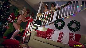 grinch xxx parody with teen in stockings and lingerie