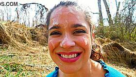 i’m stunned by this public cumwalk with a facial marking my walk of shame