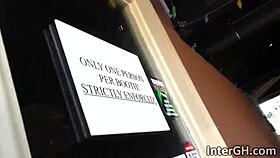 Busty Ebony Babe September Reign Sucking Cock Through Glory Hole