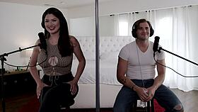 Alyx Star rides Bronson's cock wildly!