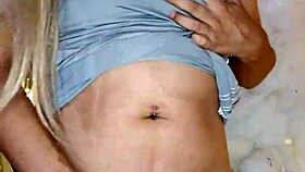 touching myself with this hot trans babe feels so good