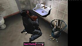 cartoon character gets approached in scene