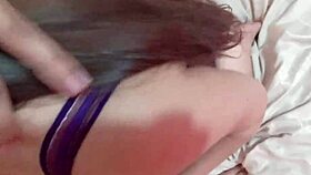 wife enjoys rough anal creampie without condom in homemade usa session