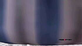 Teen girl poses and fingers pussy in airplane