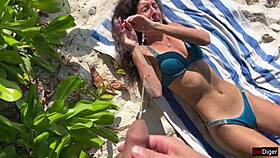 Can you believe I pissed on this girl at a public beach? She was totally shocked!