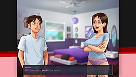 Milf in cow cosplay summertime saga milks monster cock