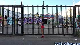 Gangbanged slut feels intense pleasure from deepthroat tonguing