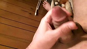 Watch this shaved cock get played with!