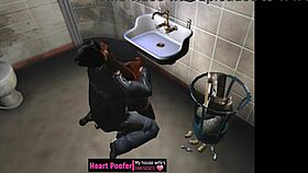 cartoon character gets approached in scene