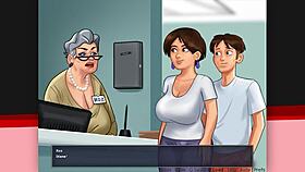 Milf in cow cosplay summertime saga milks monster cock