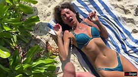 Can you believe I pissed on this girl at a public beach? She was totally shocked!