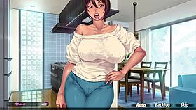 I got caught fapping to my stepmom's friend in hentai, part 5 with English subs.