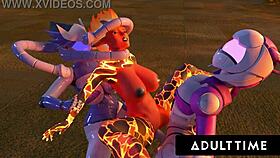 I’m obsessed with Futa Sentai Squad—big titty futanari femdoms blasting facials and creampies!