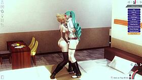 Girlfriend and friend explore lesbian feelings