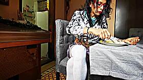 beauty tranny flashes upskirt in public with bold outdoor style.