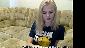 Miss Julia, Cute Latvian Teen 18+ on Avidcams, Ditches Fortnite for Hot Action!