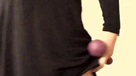 beautiful british MILF MASTURBATES in stockings during homemade solo session.