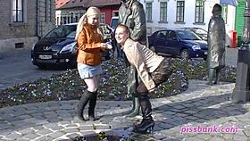 i'm peeing so publicly, my pussy squirting everywhere