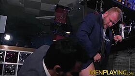 classy businessmen enjoy wet blowjobs and rough fucking