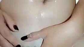 cute asian teen bathes and relaxes