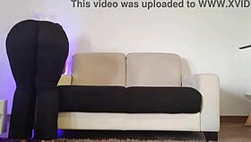 pawg cleans apartment in tight leggings, big ass shaking 😏