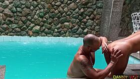 Ksal heads to a top suite for hot anal fucking by the waterfall, cumming multiple times! 💦🏨