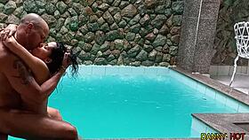 Ksal heads to a top suite for hot anal fucking by the waterfall, cumming multiple times! 💦🏨