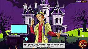 halloween house of sex with cartoon anime hentai