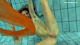 Nastya Strips and Shows Body in Pool
