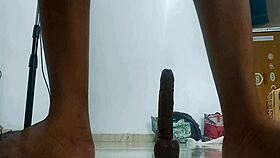 Hey, Katy Katie is riding that huge dildo so hard!