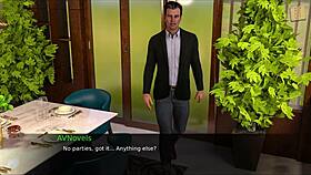 Redhead teen nearly caught nursing father Jack's pleasure in homemade 3D game